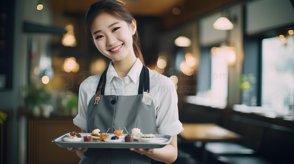 餐厅酒店女服务员服务生